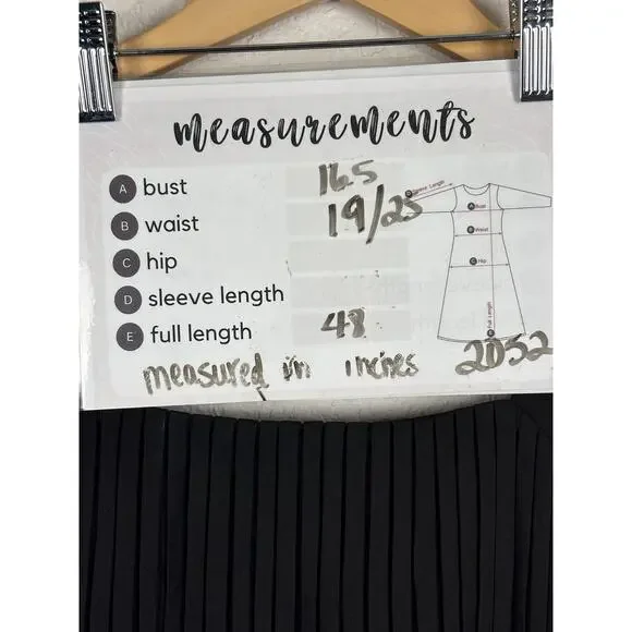 COS Women’s Maxi Dress Size 6 Black Pleated Minimalist Modern Cotton Blend Long - Picture 15 of 15